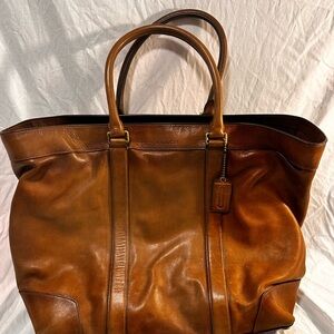 Coach Leather Weekender Bag
